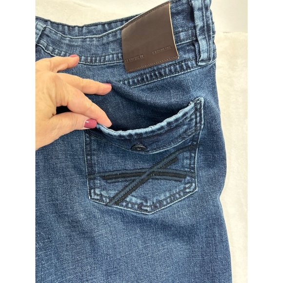 TK Axel Jeans Mens 40x32 Blue Denim Slim Boot Stretch - Picture 4 of 8
